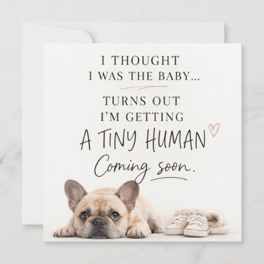 Dog Pregnancy Announcement Card Kaart (Voorkant)