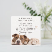 Dog Pregnancy Announcement Card Kaart (Staand voorkant)
