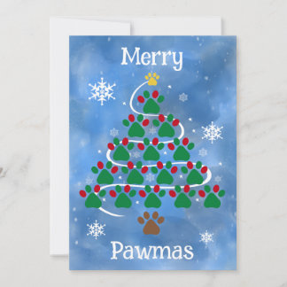 Dog Print Christmas Card Feestdagenkaart