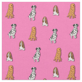 Dog Print Fabric Stof