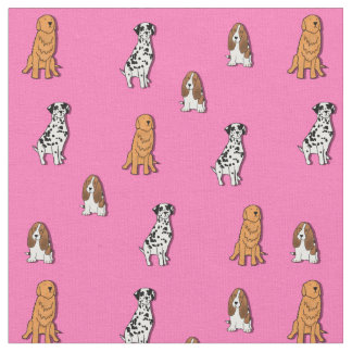 Dog Print Fabric Stof