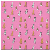 Dog Print Fabric Stof (Swatch)