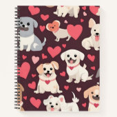 Dog Print Pattern Notitieboek (Voorkant)