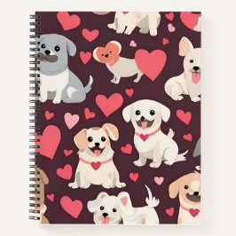 Dog Print Pattern Notitieboek