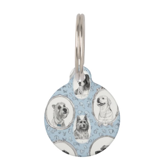 Dog Print Sleutelhanger Huisdierpenning (Voorkant)
