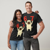 Dog Pug Funny 67 Meme Six Seven  T-shirt (Unisex)