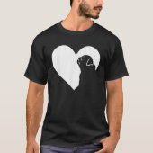 Dog Pug Heart Silhouette Pug  for Men Women Girls  T-shirt (Voorkant)