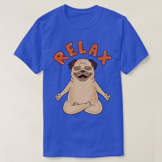 Dog Pug Relax T-shirt (Design voorkant)