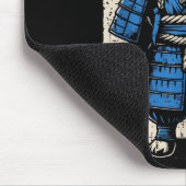 Dog Pug Samurai Funny Japanese Warrior Art Men Wom Muismat (Hoek)