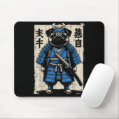 Dog Pug Samurai Funny Japanese Warrior Art Men Wom Muismat (Met muis)