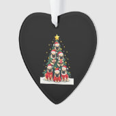 Dog Pugs Christmas Tree Cute Xmas (4) Ornament (voorkant)