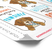 Dog Puns snijdt uw eigen, doe-het-zelf Bladwijzer  Poster (Hoek)