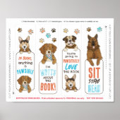 Dog Puns snijdt uw eigen, doe-het-zelf Bladwijzer  Poster (Voorkant)