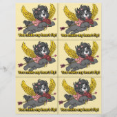 Dog Puppy Classroom Valentine Sheets Briefhoofd (Voorkant)