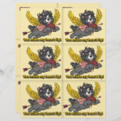 Dog Puppy Classroom Valentine Sheets Briefhoofd (Voorkant / Achterkant)