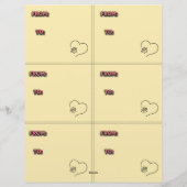 Dog Puppy Classroom Valentine Sheets Briefhoofd (Achterkant)