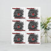 Dog Puppy Classroom Valentine Sheets Briefhoofd (Staand voorkant)