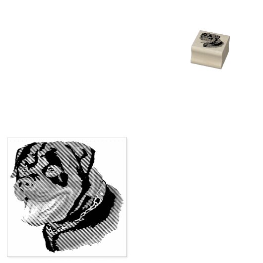 Dog Puppy Cutest Baby Rottweiler Rubberstempel (Gestempeld)