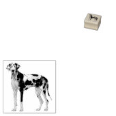 Dog Puppy Cutest Black White Great Dane Rubberstempel (Gestempeld)