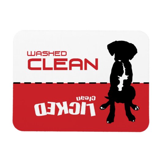 Dog Puppy Dishwasmachine Magnet - Gematureerd Scho Magneet (Horizontaal)