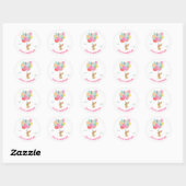 Dog puppy Envelope sticker Paw-ty Pink Girl (Vel)