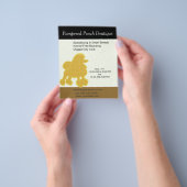 Dog Puppy Grooming Salon Gepersonaliseerd Pet Care Flyer (Hand)