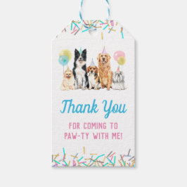 Dog Puppy Paw-ty Birthday Cadeaulabel
