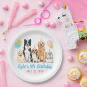 Dog Puppy Paw-ty Birthday Papieren Bordje (Feest)