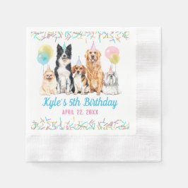 Dog Puppy Paw-ty Birthday Servet