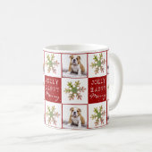 Dog Puppy Pet Foto Snowflake Red Kerstmis Koffiemok (Voorkant rechts)