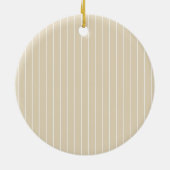 Dog Puppy Pet Photo Beige Stripe Keramisch Ornament (Achterkant)