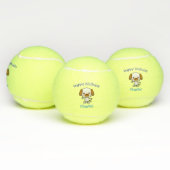 Dog Puppy Pet Speelgoed Cute Birthday Tennisballen (Multi)
