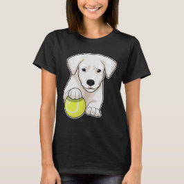 Dog puppy Tennis Tennis ball T-shirt