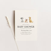Dog Puppy Thema Baby shower Uitnodiging