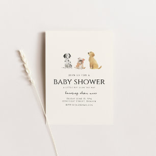 Dog Puppy Thema Baby shower Uitnodiging
