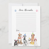 Dog Puppy Verjaardag Tijd Capsule Nota Bericht Kaa Kaart (Voorkant)