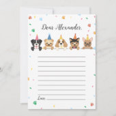 Dog Puppy Verjaardag Tijd Capsule Nota Bericht Kaa Kaart (Voorkant)