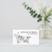 Dog Puppy Waterverf Pet Services Grooming Pet Visitekaartje (Staand voorkant)