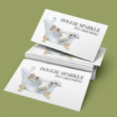 Dog Puppy Waterverf Pet Services Grooming Pet Visitekaartje