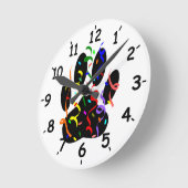 Dog Pw-afdrukken met Confetti en streamer Ronde Klok (Hoek)