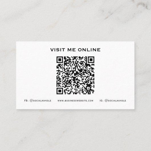 Dog QR Code Business Cards Visitekaartje (Achterkant)