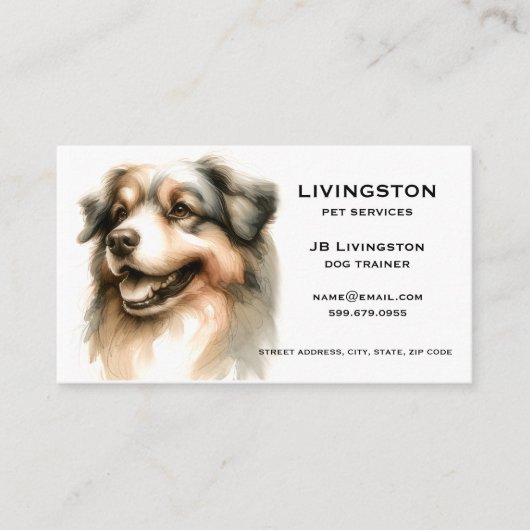 Dog QR Code Business Cards Visitekaartje (Voorkant)