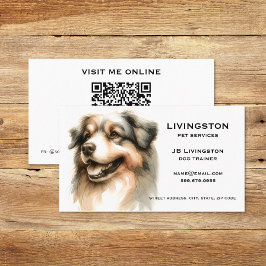 Dog QR Code Business Cards Visitekaartje