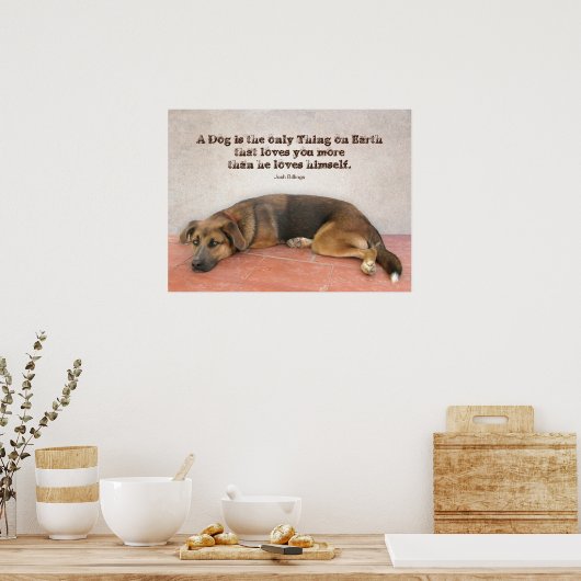 Dog Quote Poster (Keuken)