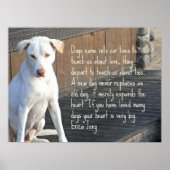 Dog Quote Poster - Erica Jong (Voorkant)