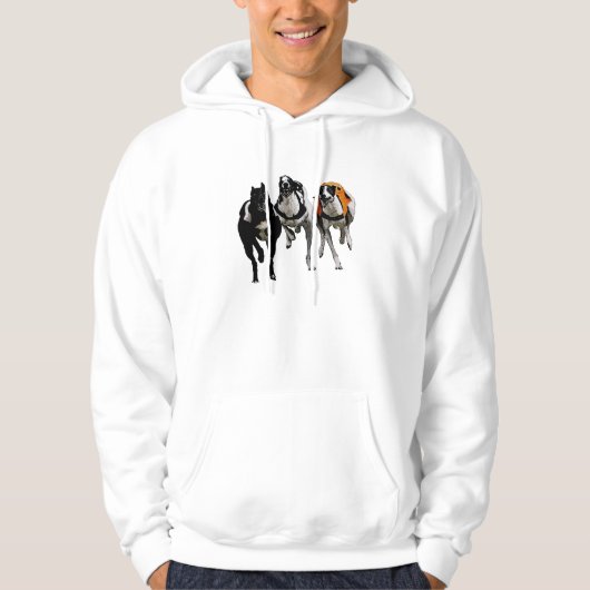 DOG RACE GREYHOUND HOODIE (Voorkant)