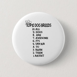 Dog rank basset ronde button 5,7 cm