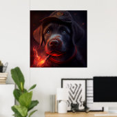 Dog Red Poster (Thuiskantoor)