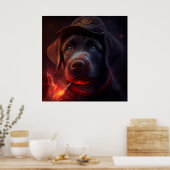 Dog Red Poster (Keuken)