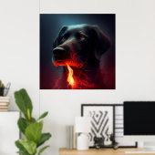 Dog Red Poster (Thuiskantoor)